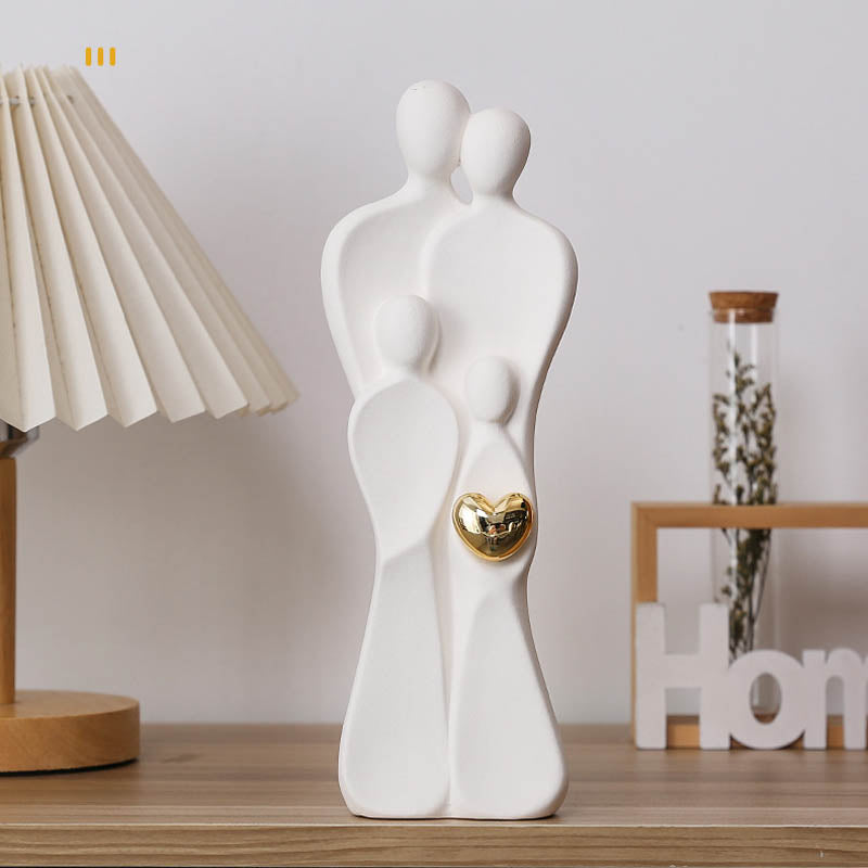 Harmony Family Ceramic Sculpture – Modern Minimalist Home Décor