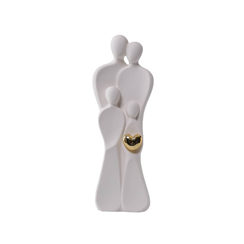 Harmony Family Ceramic Sculpture – Modern Minimalist Home Décor