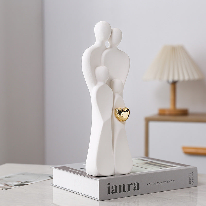 Harmony Family Ceramic Sculpture – Modern Minimalist Home Décor