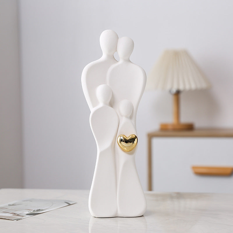 Harmony Family Ceramic Sculpture – Modern Minimalist Home Décor