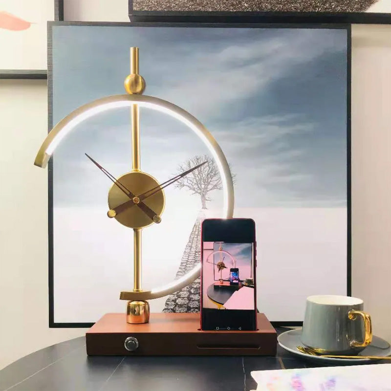 Khons Clock Lamp with Wireless Charging Feature - Luxus Heim