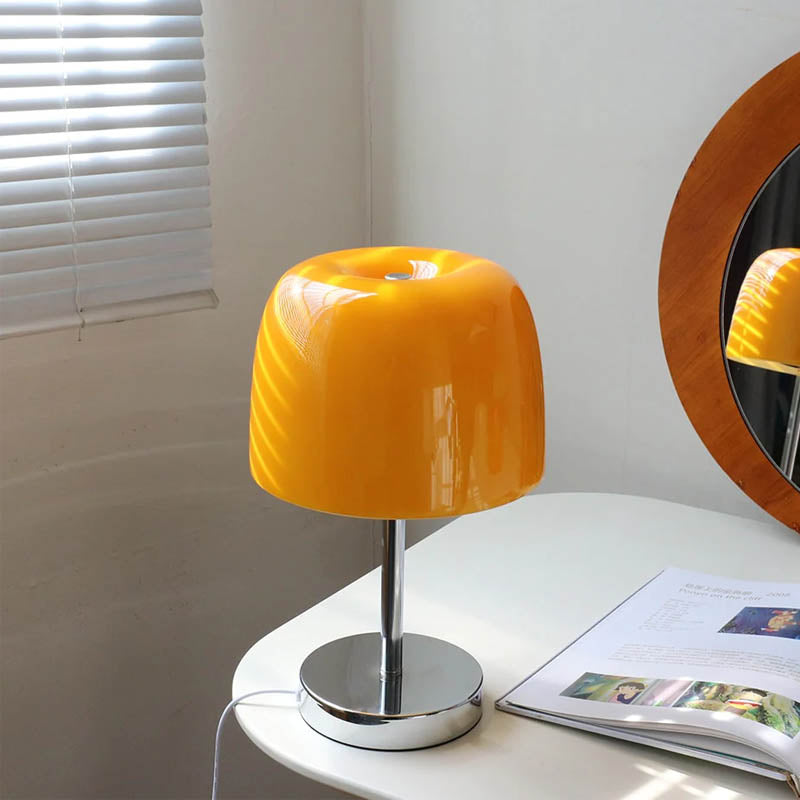 Luminous Glass Desk Lamp in Radiant Glow