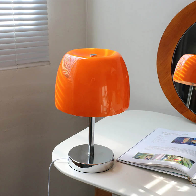 Luminous Glass Desk Lamp in Radiant Glow