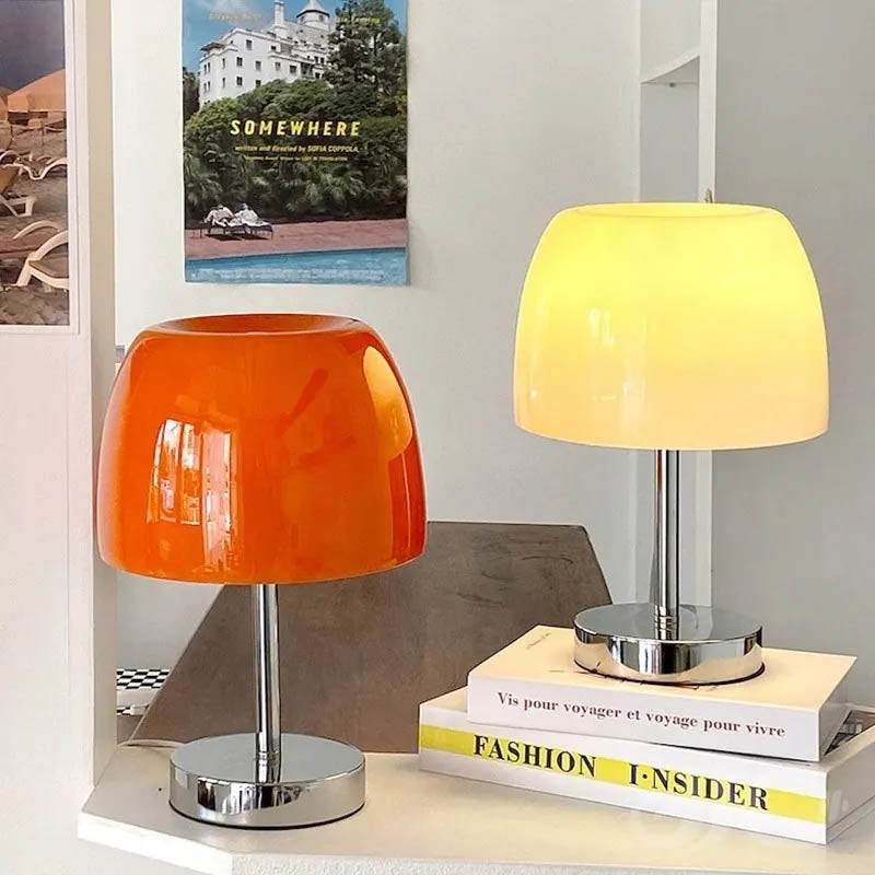 Luminous Glass Desk Lamp in Radiant Glow