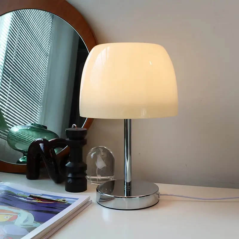 Luminous Glass Desk Lamp in Radiant Glow