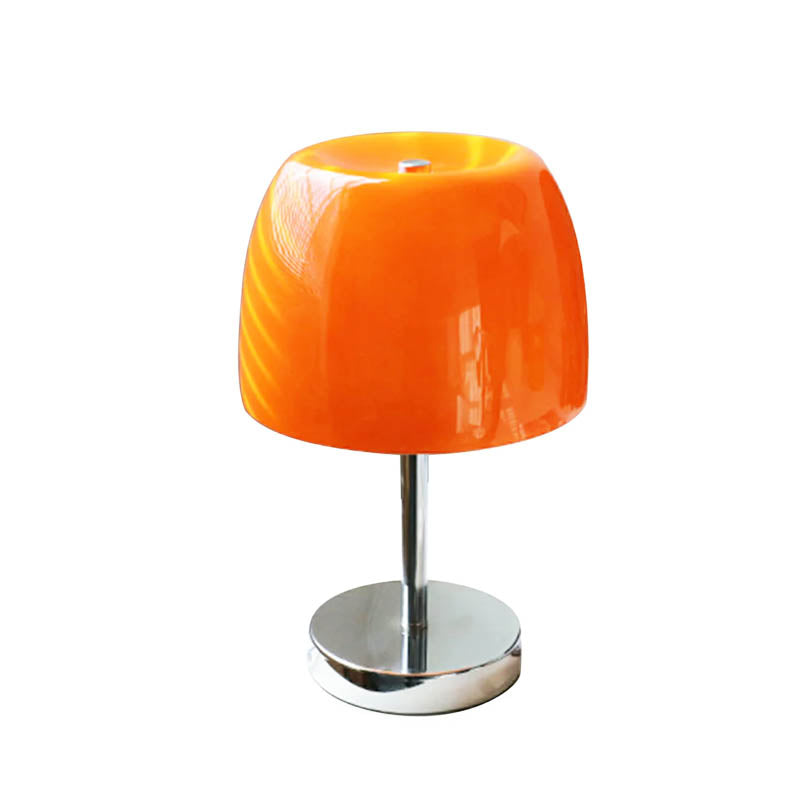 Led Mushroom Table Lamp Orange color Dimming Energy Saving Glass