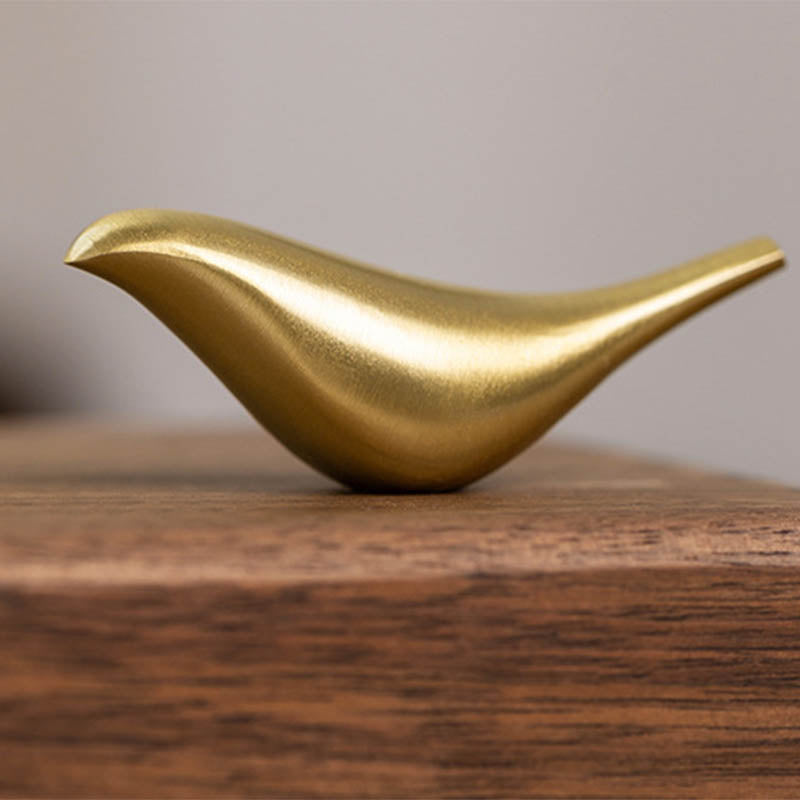 Luxury Walnut Tissue Box with Brass Bird – Elegant Handmade Wooden Napkin Holder