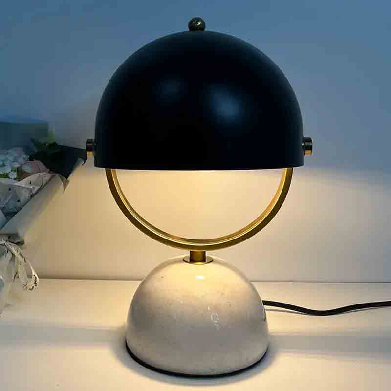 HippieGlow Marble & Brass Lamp by Luxus Heim - Retro Charm with Modern Elegance