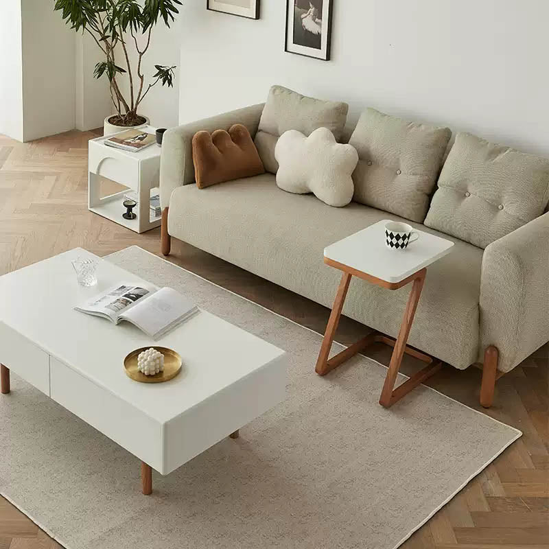 Minimalist C-Shaped Sofa Side Table – Modern Space-Saving End Table for Living Rooms