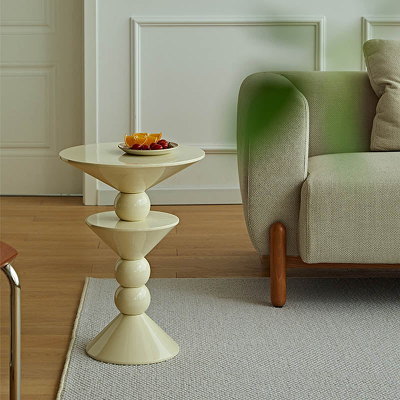 Modern Geometric Sculpture Side Table – Artistic Accent Table for Contemporary Living Spaces