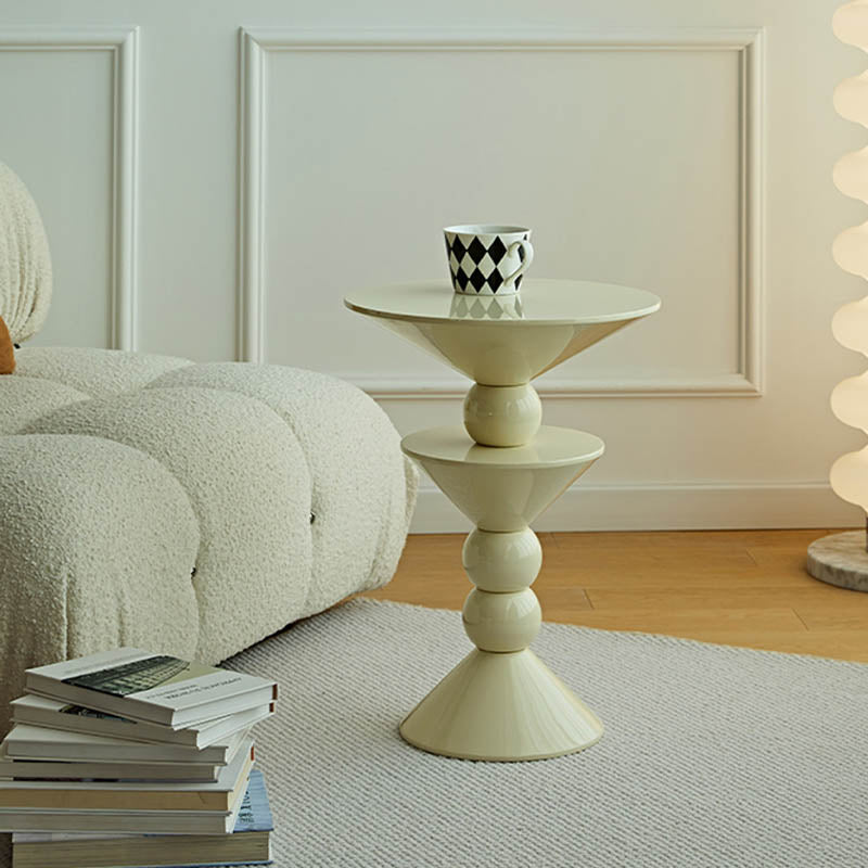 Modern Geometric Sculpture Side Table – Artistic Accent Table for Contemporary Living Spaces