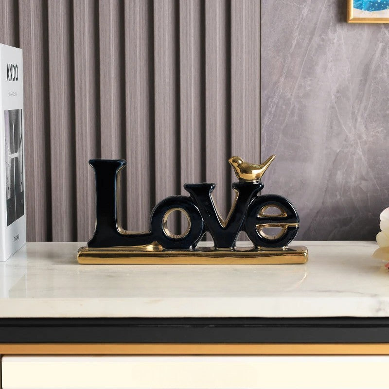 Modern Minimalist Love & Home Decorative Figurine – Stylish Gift for Housewarming & Wedding Decor