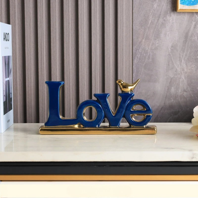 Modern Minimalist Love & Home Decorative Figurine – Stylish Gift for Housewarming & Wedding Decor