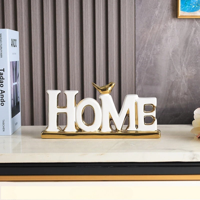 Modern Minimalist Love & Home Decorative Figurine – Stylish Gift for Housewarming & Wedding Decor