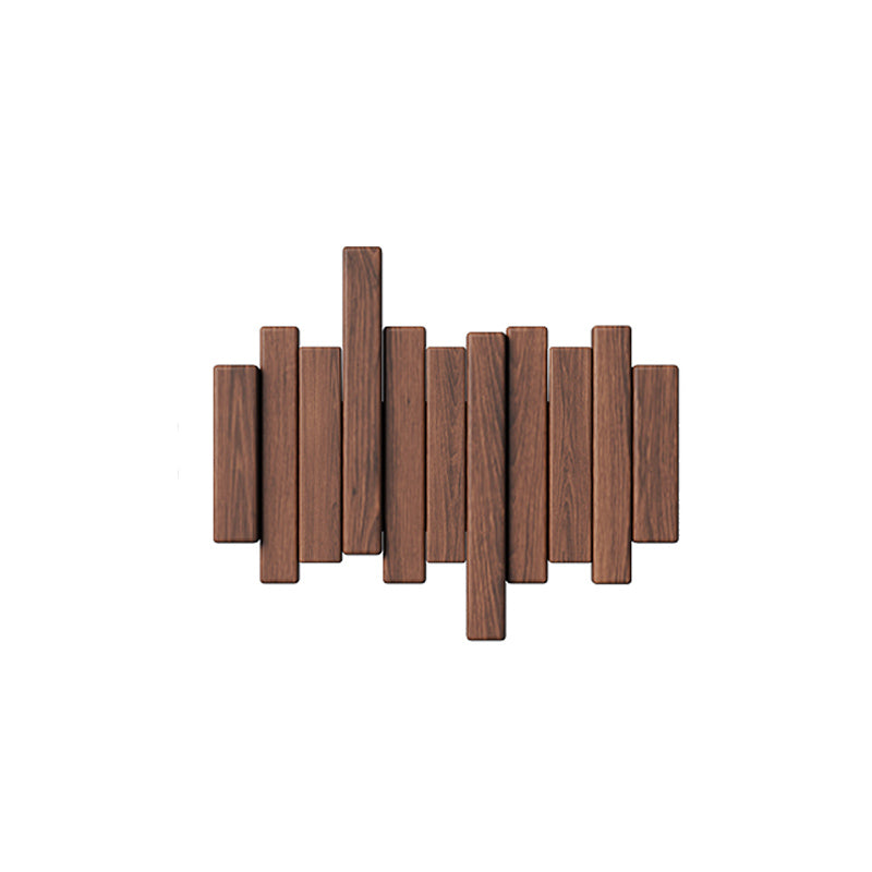 Piano Key Solid Wood Wall Hooks – Modern Decorative Coat Rack with Foldable Hooks