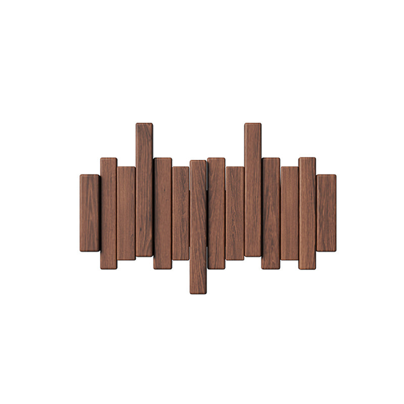 Piano Key Solid Wood Wall Hooks – Modern Decorative Coat Rack with Foldable Hooks