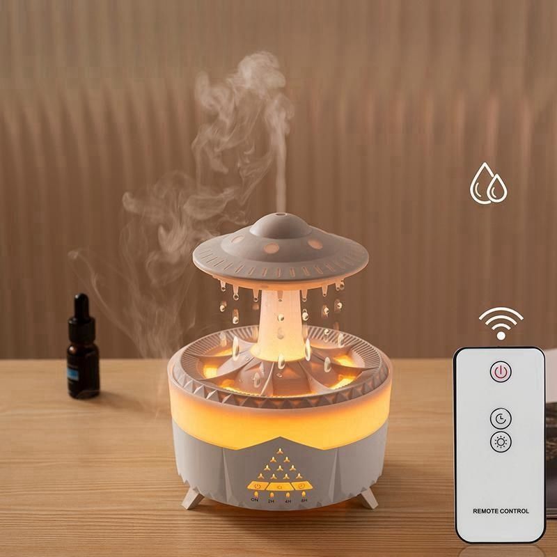 Mood Mist UFO: Rainy Cloud Delight Humidifier with Colorful LED Lights