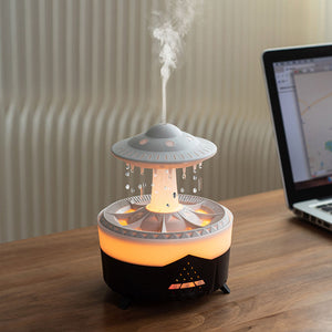 Mood Mist UFO: Rainy Cloud Delight Humidifier with Colorful LED Lights
