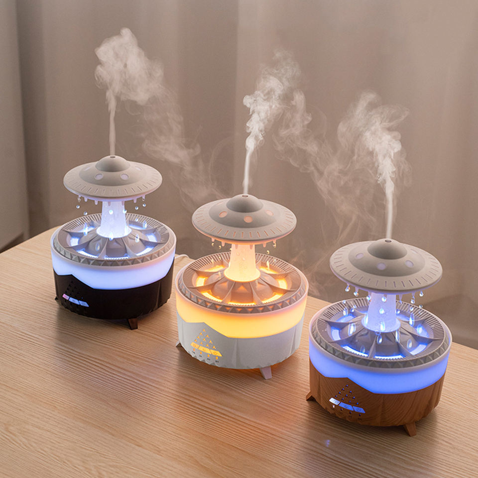 Mood Mist UFO: Rainy Cloud Delight Humidifier with Colorful LED Lights