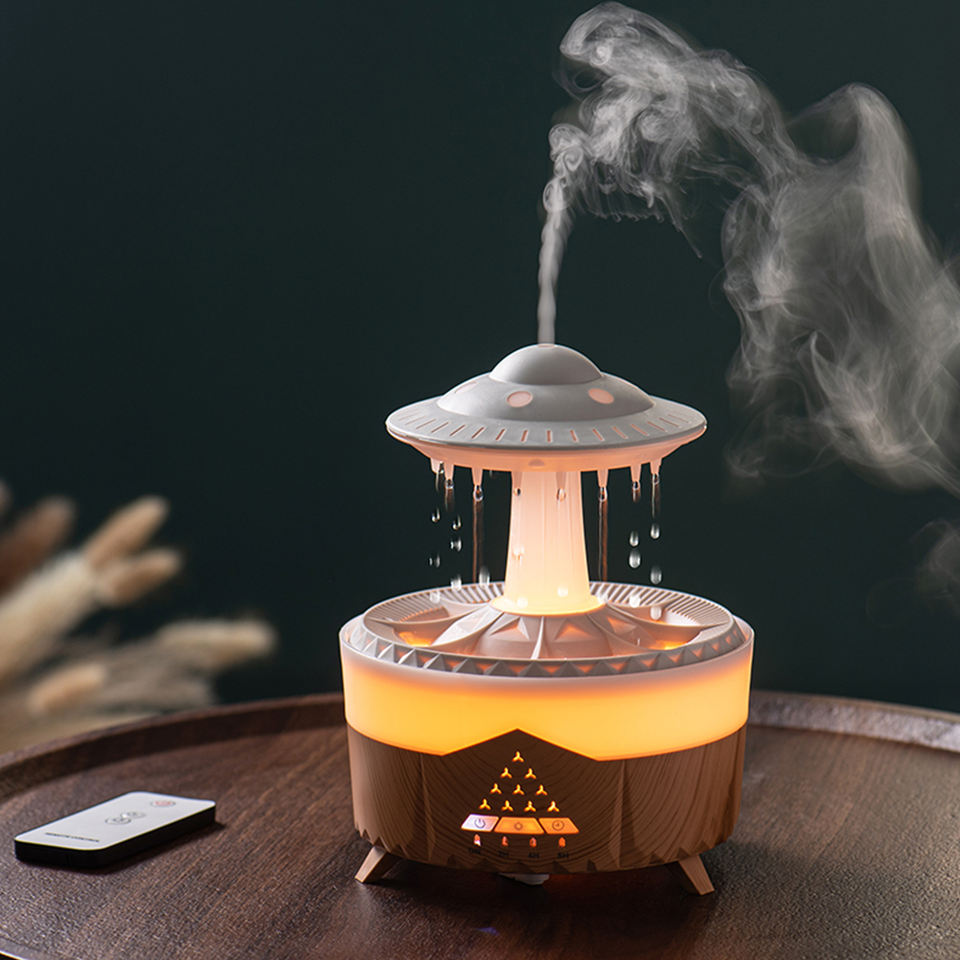 Mood Mist UFO: Rainy Cloud Delight Humidifier with Colorful LED Lights