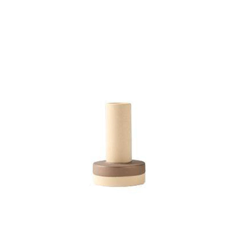 Natural Stone Texture Vases with Matte Copper-Colored Decal- Luxus Heim