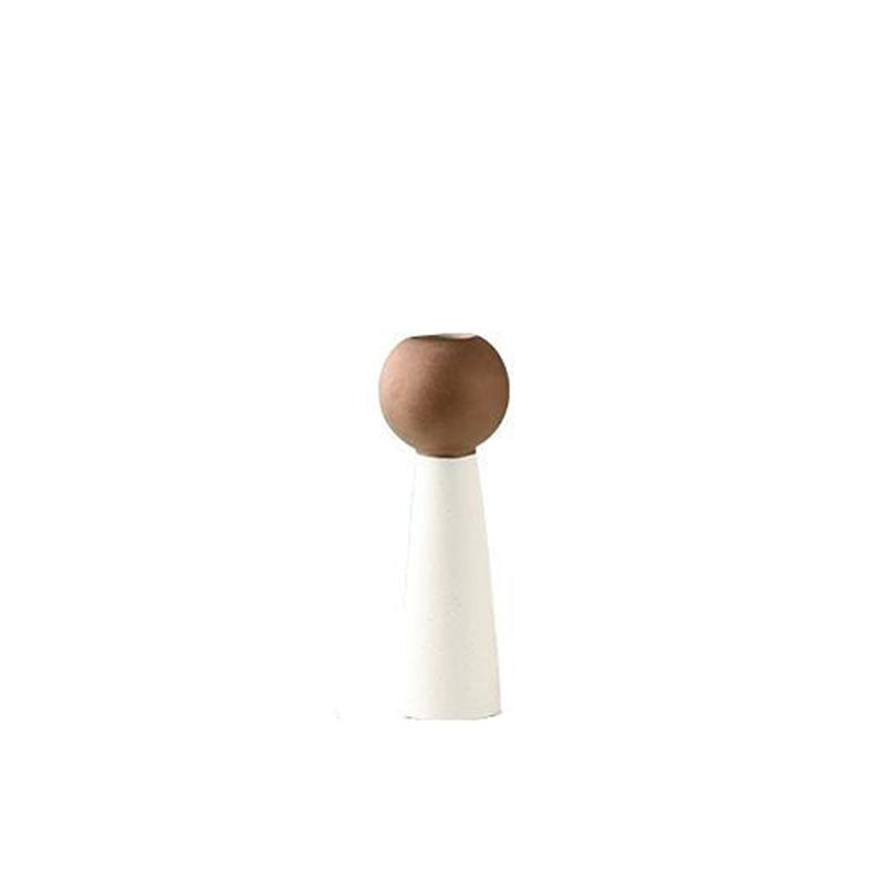 Natural Stone Texture Vases with Matte Copper-Colored Decal- Luxus Heim