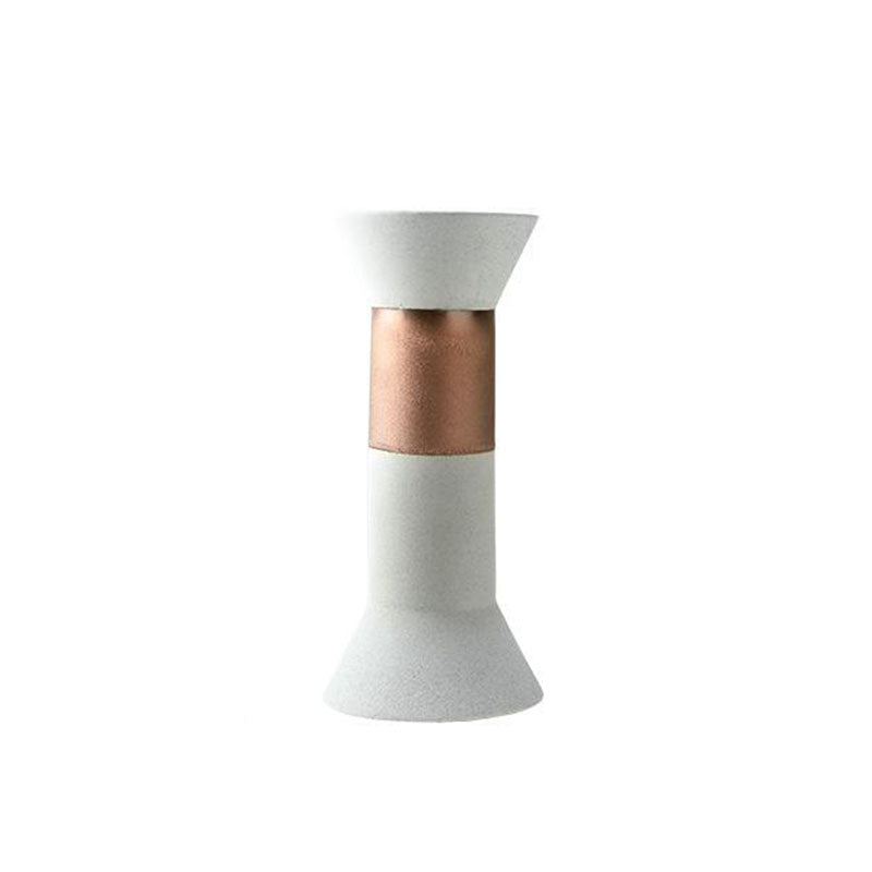 Natural Stone Texture Vases with Matte Copper-Colored Decal- Luxus Heim