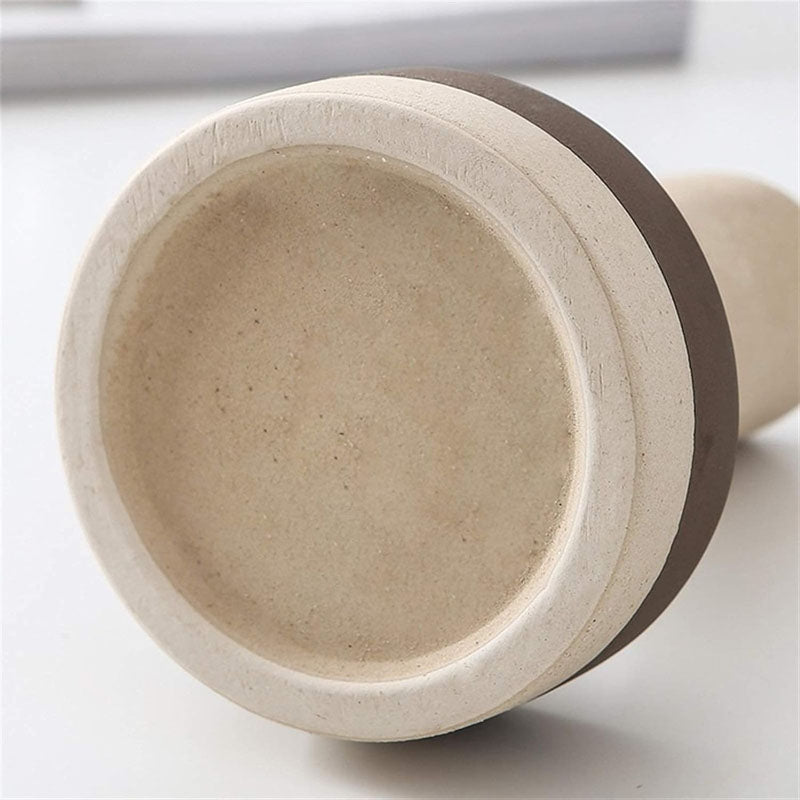 Natural Stone Texture Vases with Matte Copper-Colored Decal- Luxus Heim