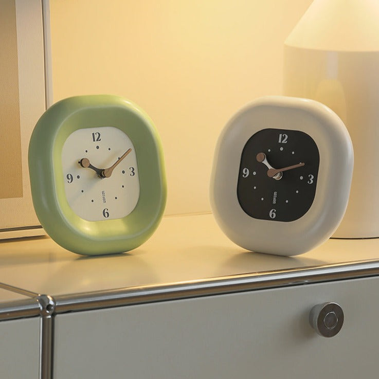 Classic Soft Touch Analog Clock – Stylish Desk Accent