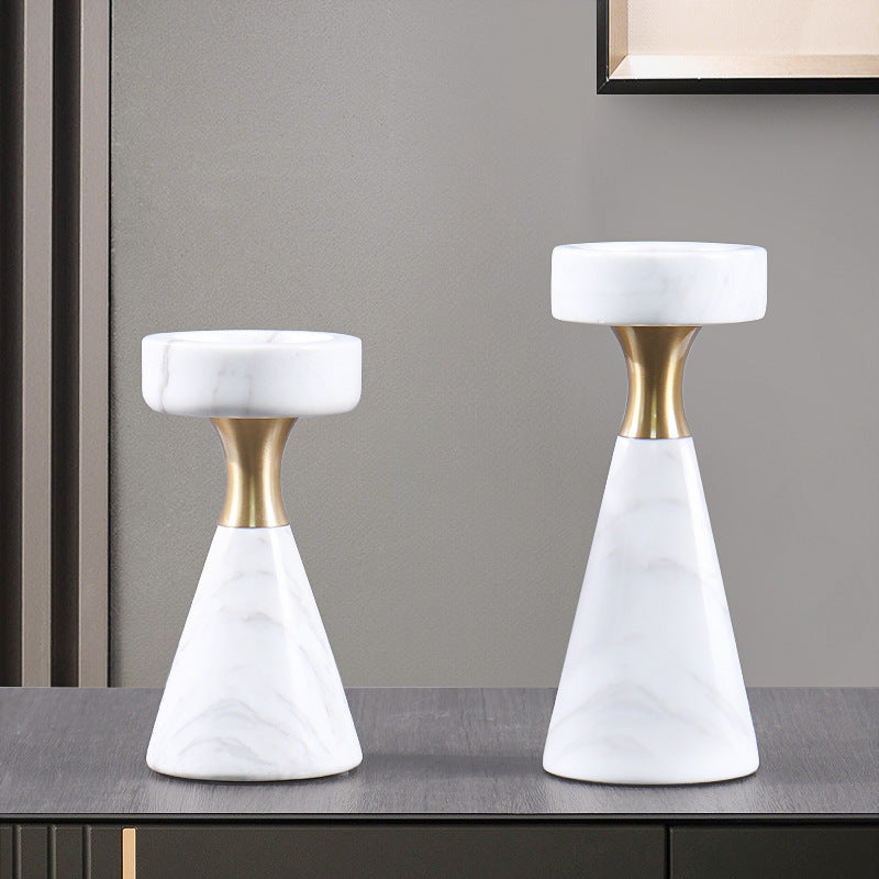 Luxe Marble Candle Holders – Elegant Home Decor Accents