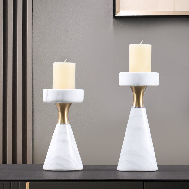 Luxe Marble Candle Holders – Elegant Home Decor Accents