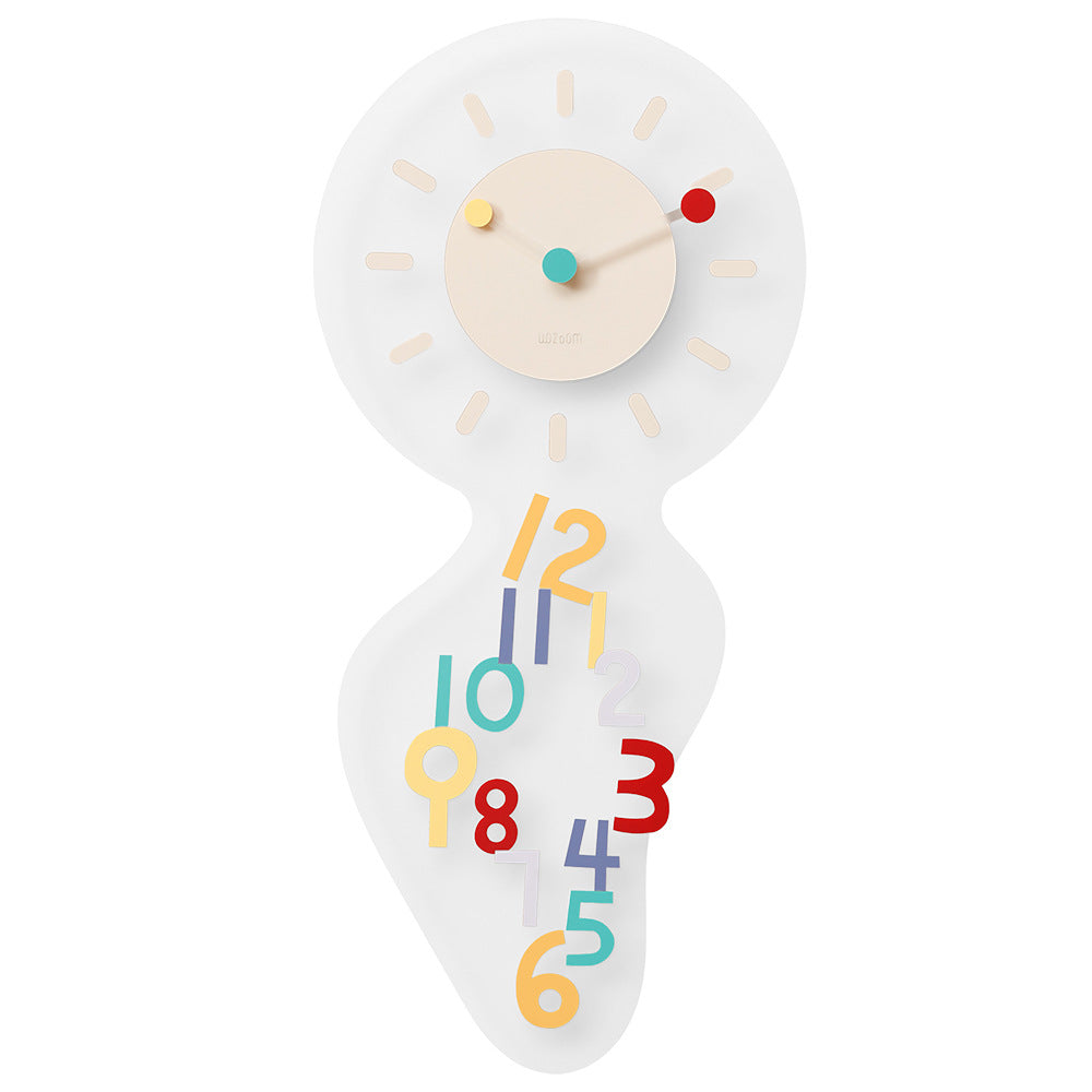 Whimsy Flow Numbers Clock – Modern Art-Inspired Wall Décor