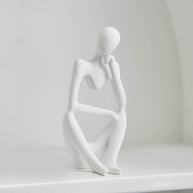 Minimalist Abstract Thinker Figurines – Modern Artistic Decor