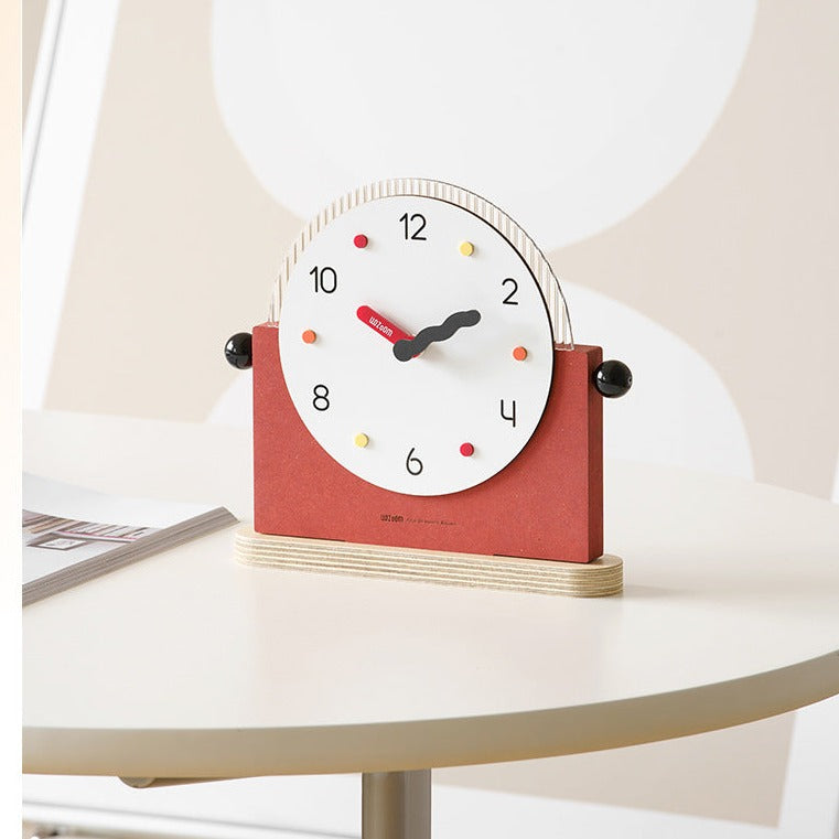 CheerTime Modern Table Clock - Playful & Bold Design
