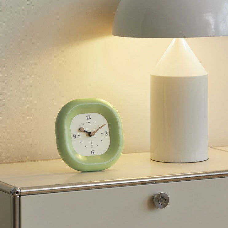 Classic Soft Touch Analog Clock – Stylish Desk Accent