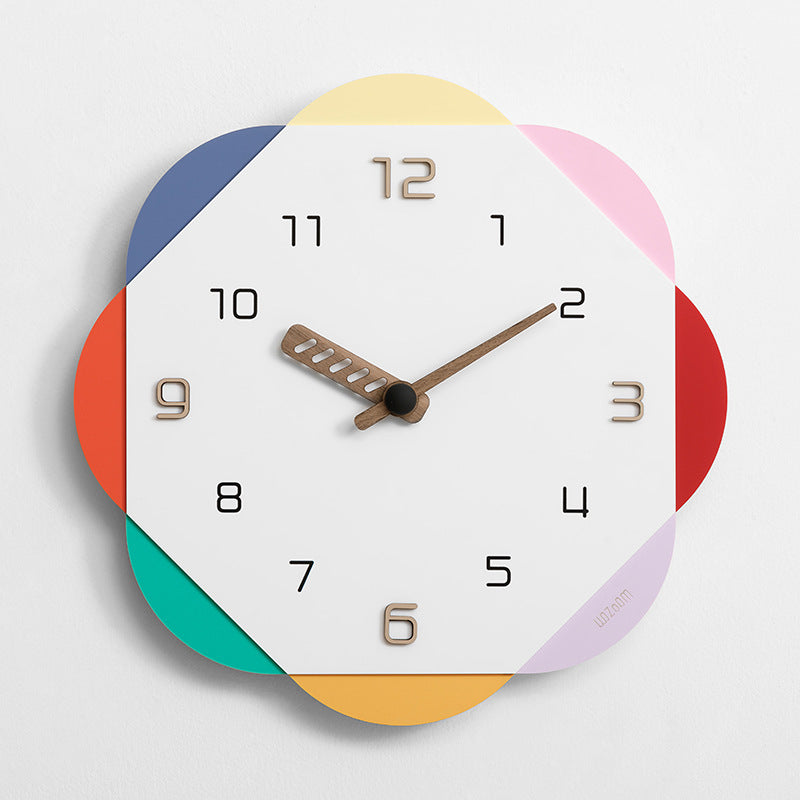 Petal Palette Wall Clock – Vibrant Modern Home Accent