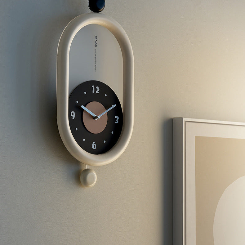 Modern Capsule Wall Clock – Sleek Minimalist Timepiece for Stylish Homes