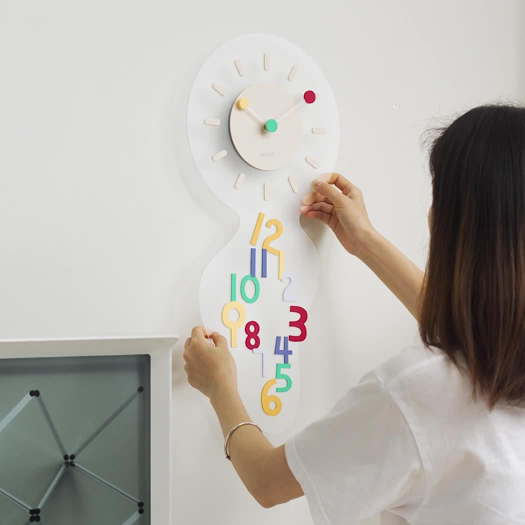 Whimsy Flow Numbers Clock – Modern Art-Inspired Wall Décor