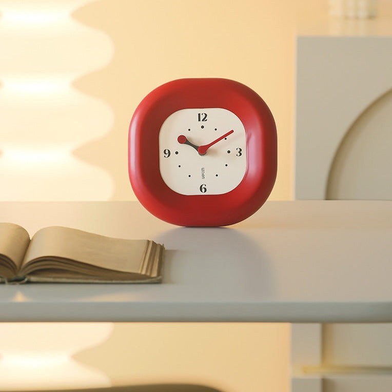 Classic Soft Touch Analog Clock – Stylish Desk Accent