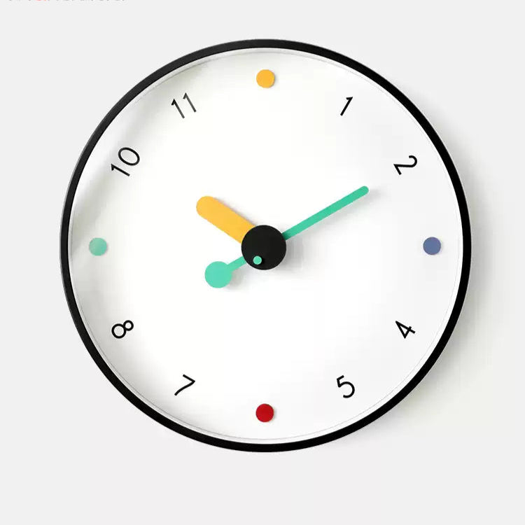 Color Pop Minimalist Wall Clock – Stylish & Modern Home Décor