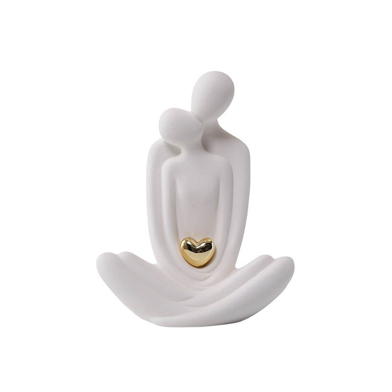 Eternal Love Modern Abstract Couple Statue – Minimalist Romantic Decor