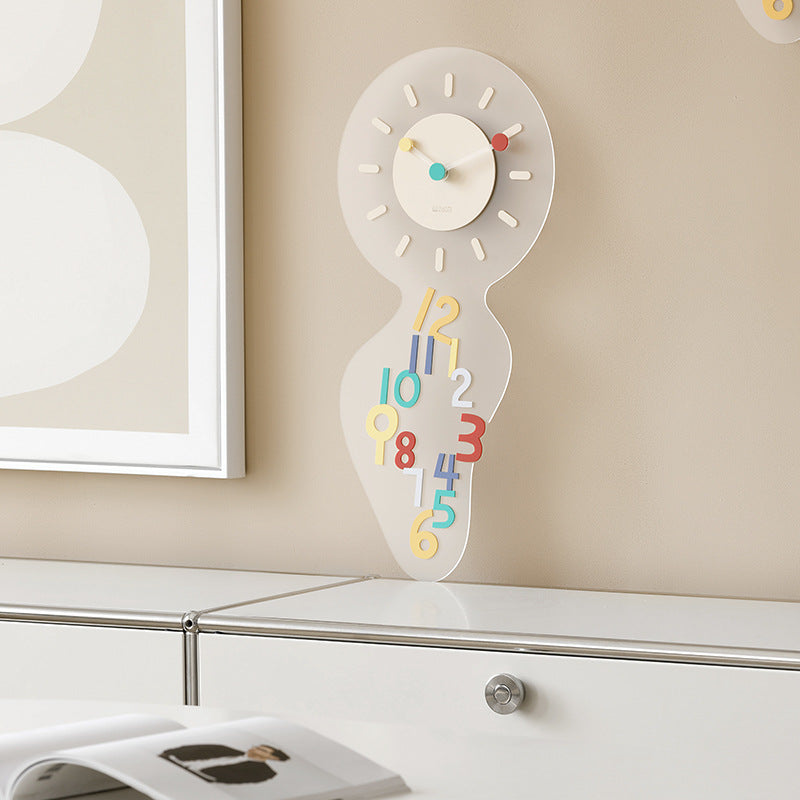 Whimsy Flow Numbers Clock – Modern Art-Inspired Wall Décor