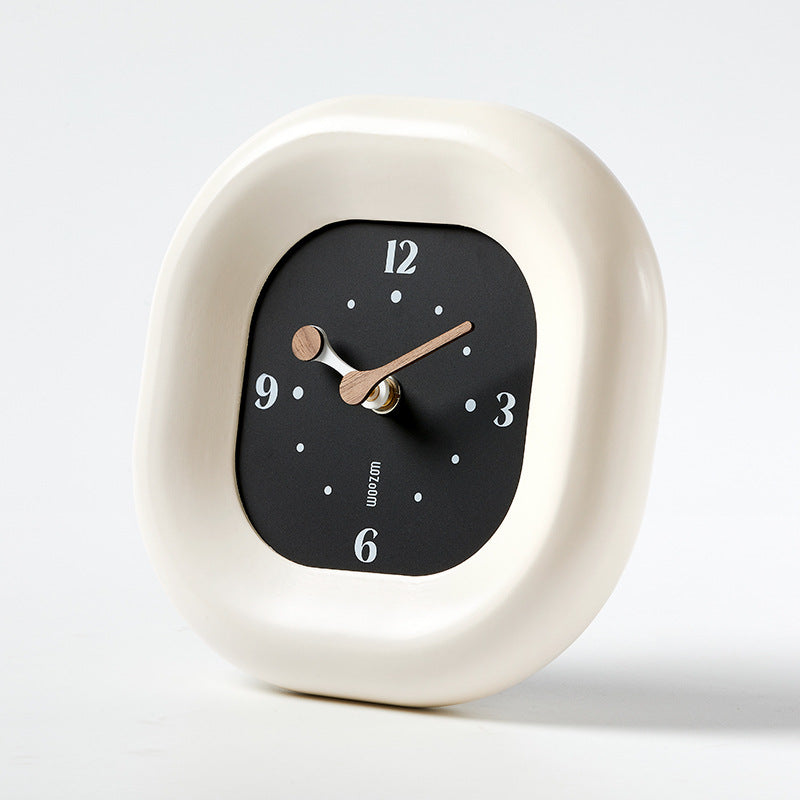 Classic Soft Touch Analog Clock – Stylish Desk Accent