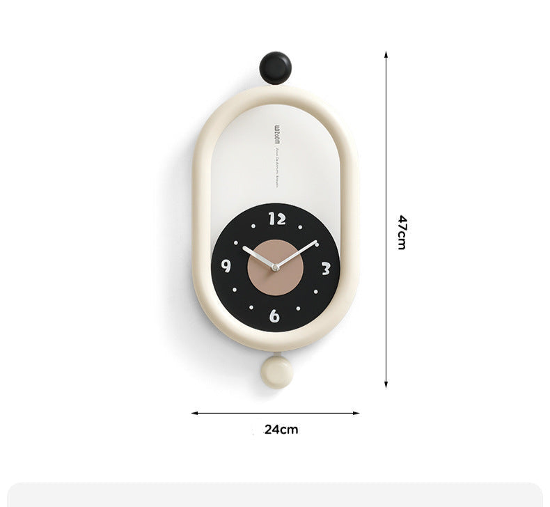 Modern Capsule Wall Clock – Sleek Minimalist Timepiece for Stylish Homes