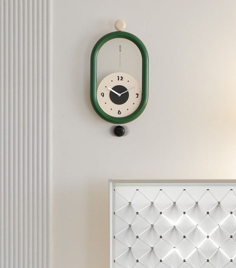 Modern Capsule Wall Clock – Sleek Minimalist Timepiece for Stylish Homes