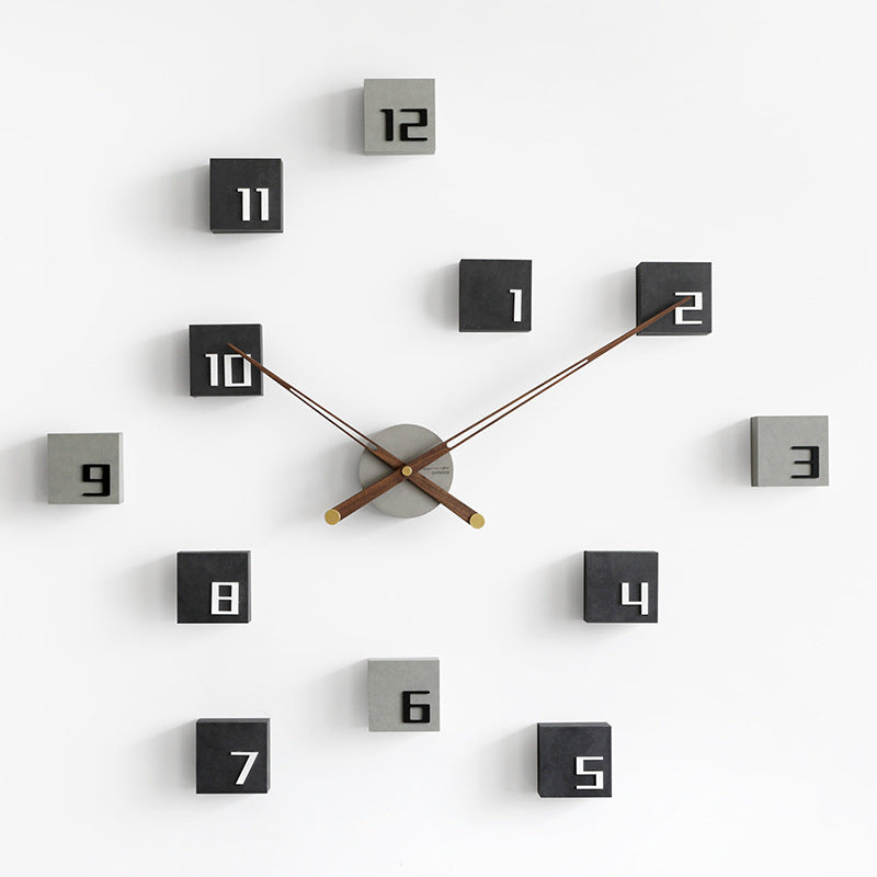 Time Blocks Wall Clock – Modern Customizable Art for Your Space