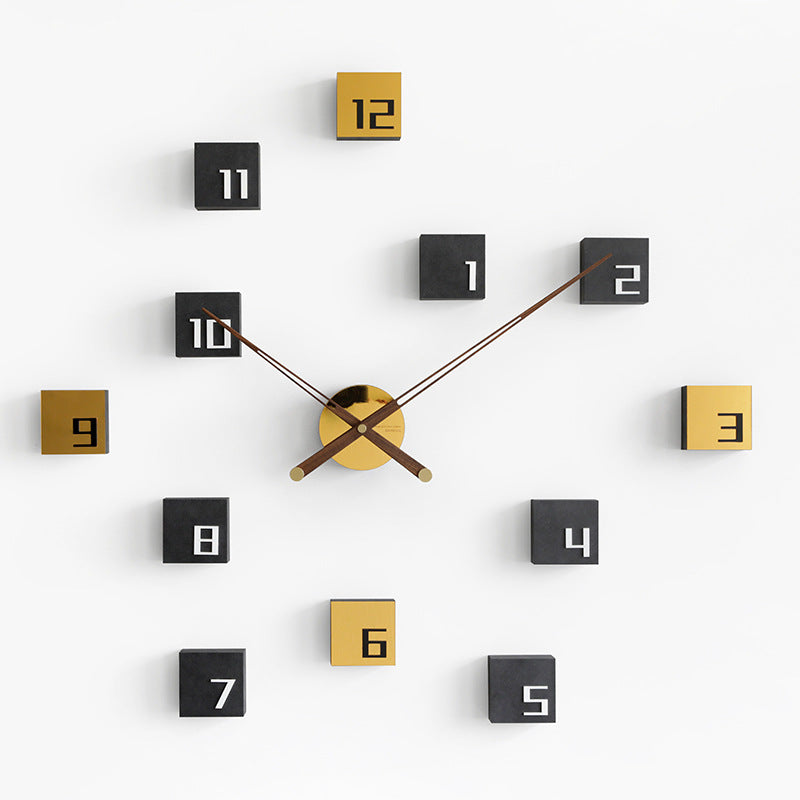 Time Blocks Wall Clock – Modern Customizable Art for Your Space
