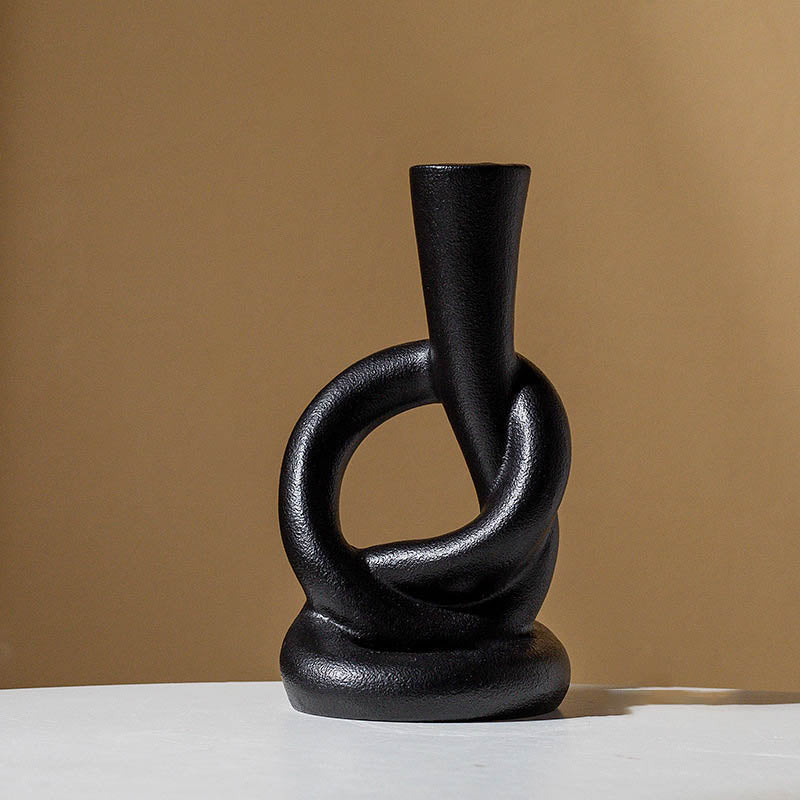 Modern Sculptural Knot Candle Holder – Minimalist Ceramic Decor