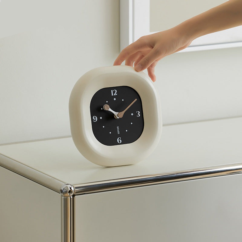 Classic Soft Touch Analog Clock – Stylish Desk Accent