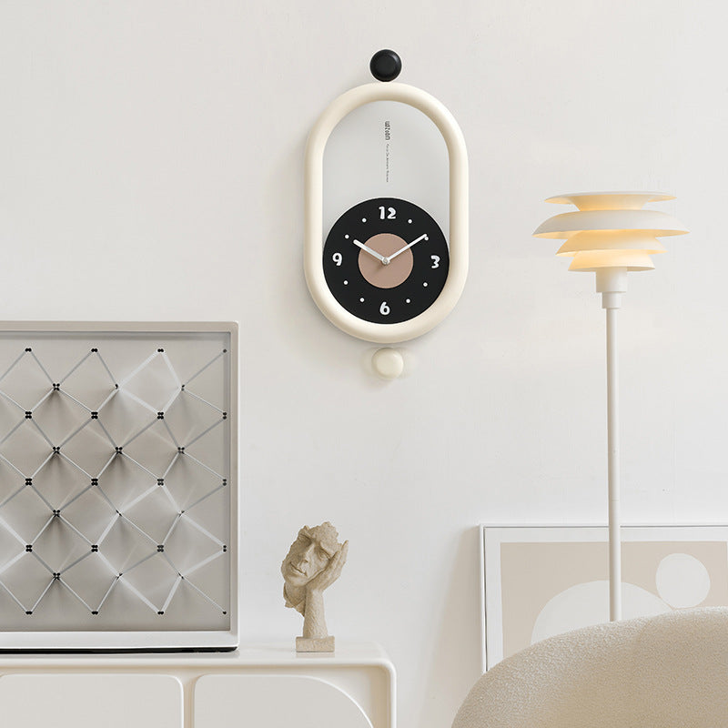 Modern Capsule Wall Clock – Sleek Minimalist Timepiece for Stylish Homes